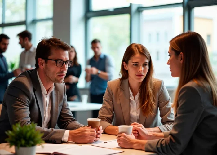 corporate team discussion